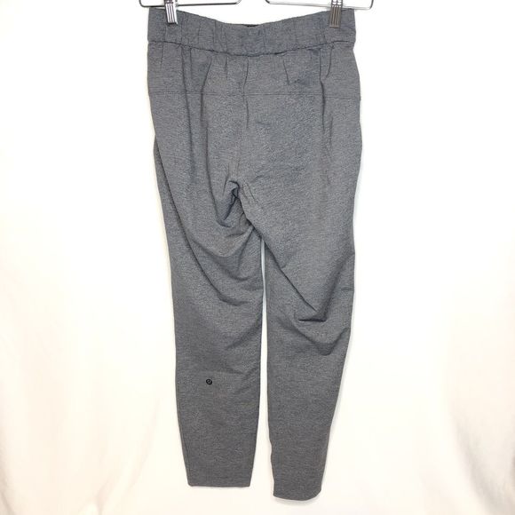 Lululemon On The Fly Pant Joggers Size 2 Heathered Black Gray Luxtreme W5ASSS - Picture 2 of 6